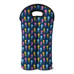 Cute Jellyfish Pattern Print Double Neoprene Wine Tote