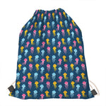 Cute Jellyfish Pattern Print Drawstring Bag