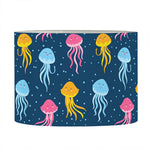 Cute Jellyfish Pattern Print Drum Lamp Shade
