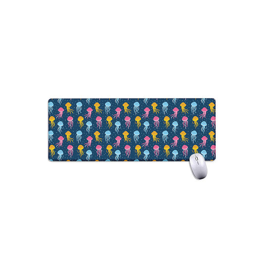 Cute Jellyfish Pattern Print Extended Mouse Pad