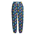 Cute Jellyfish Pattern Print Fleece Lined Knit Pants