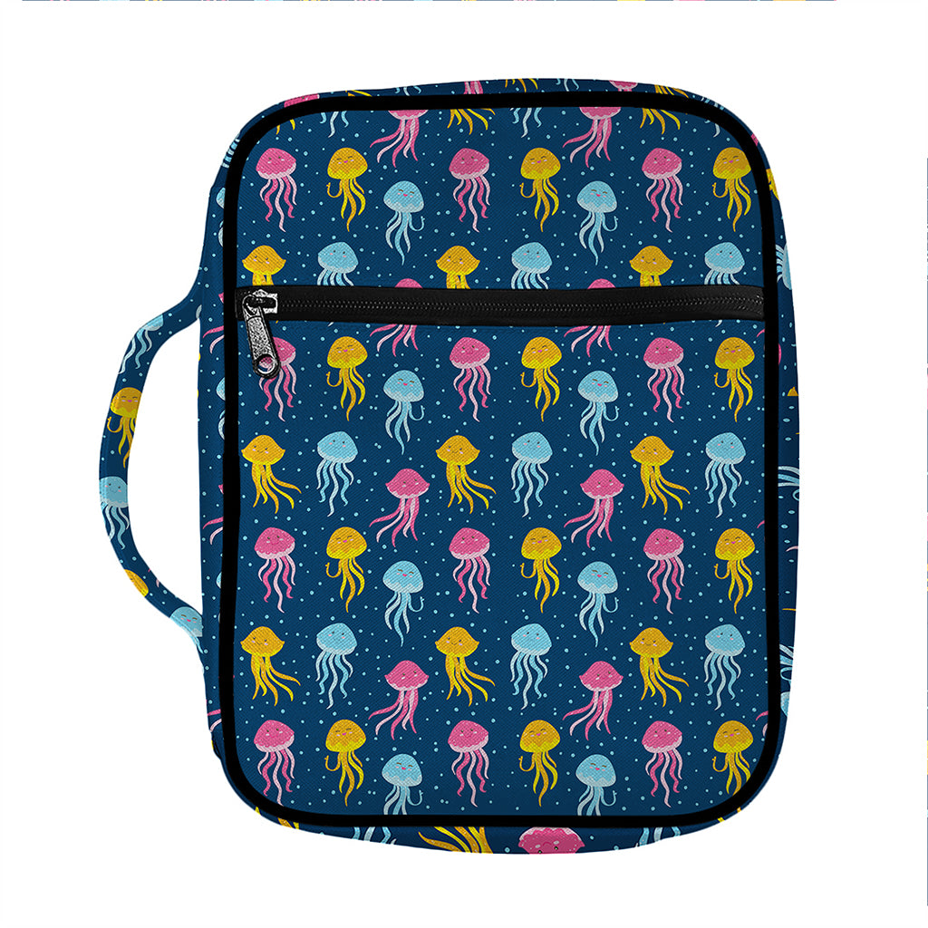 Cute Jellyfish Pattern Print Front Pocket Bible Bag