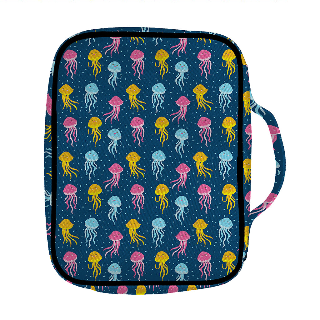 Cute Jellyfish Pattern Print Front Pocket Bible Bag