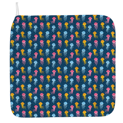 Cute Jellyfish Pattern Print Hand Towel