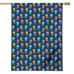 Cute Jellyfish Pattern Print House Flag