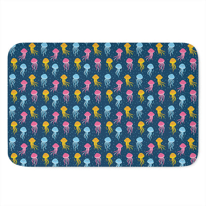 Cute Jellyfish Pattern Print Indoor Door Mat
