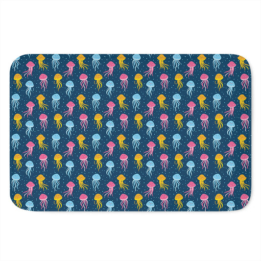 Cute Jellyfish Pattern Print Indoor Door Mat