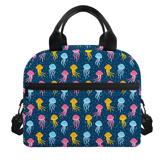 Cute Jellyfish Pattern Print Insulated Lunch Bag