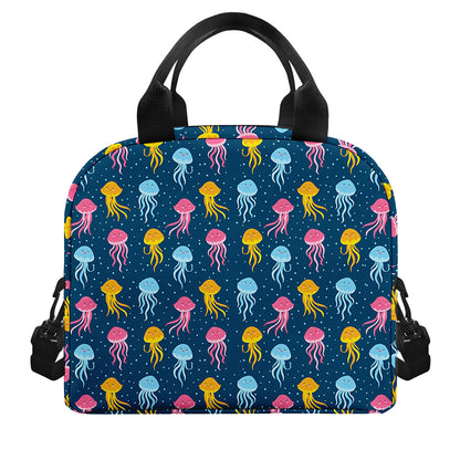 Cute Jellyfish Pattern Print Insulated Lunch Bag