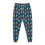 Cute Jellyfish Pattern Print Jogger Pants