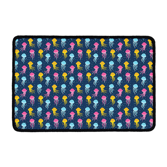 Cute Jellyfish Pattern Print Kitchen Mat