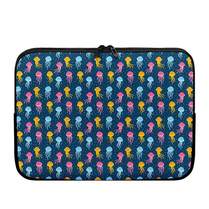 Cute Jellyfish Pattern Print Laptop Sleeve