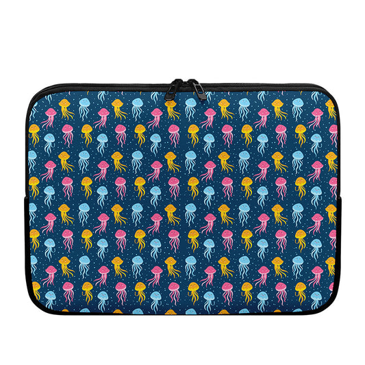 Cute Jellyfish Pattern Print Laptop Sleeve