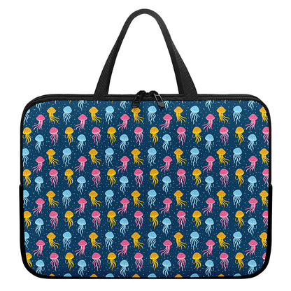 Cute Jellyfish Pattern Print Laptop Sleeve With Handle