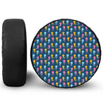 Cute Jellyfish Pattern Print Leather Spare Tire Cover