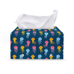 Cute Jellyfish Pattern Print Leather Tissue Box Cover