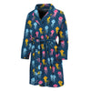 Cute Jellyfish Pattern Print Men's Bathrobe