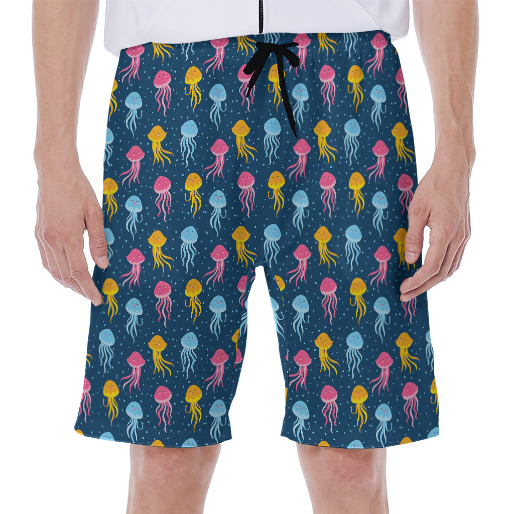 Cute Jellyfish Pattern Print Men's Beach Shorts