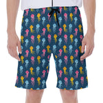 Cute Jellyfish Pattern Print Men's Beach Shorts