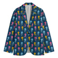 Cute Jellyfish Pattern Print Men's Blazer