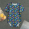 Cute Jellyfish Pattern Print Men's Bodysuit