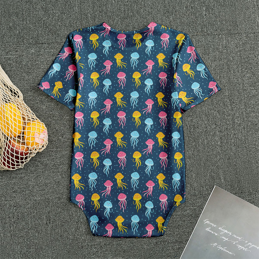 Cute Jellyfish Pattern Print Men's Bodysuit