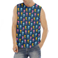 Cute Jellyfish Pattern Print Men's Fitness Tank Top