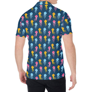 Cute Jellyfish Pattern Print Men's Shirt