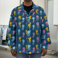Cute Jellyfish Pattern Print Men's Shirt Jacket