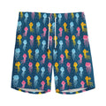 Cute Jellyfish Pattern Print Men's Athletic Shorts