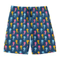 Cute Jellyfish Pattern Print Men's Swim Trunks