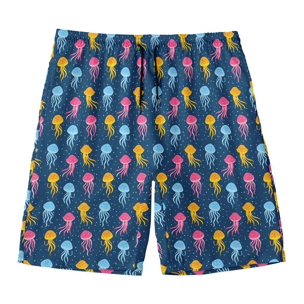 Cute Jellyfish Pattern Print Men's Swim Trunks