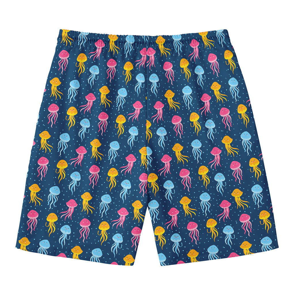 Cute Jellyfish Pattern Print Men's Swim Trunks
