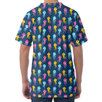 Cute Jellyfish Pattern Print Men's Velvet T-Shirt