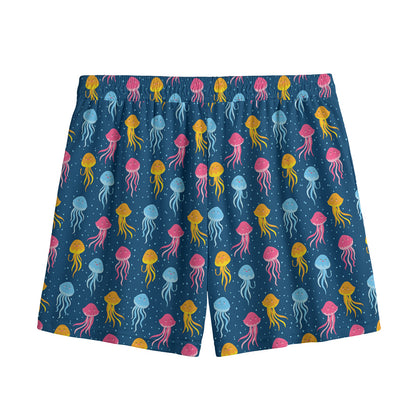 Cute Jellyfish Pattern Print Mesh Shorts