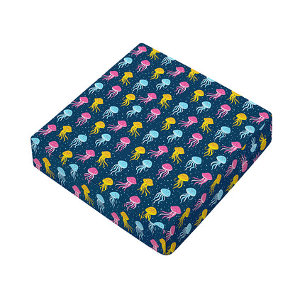 Cute Jellyfish Pattern Print Outdoor Seat Cushion Cover