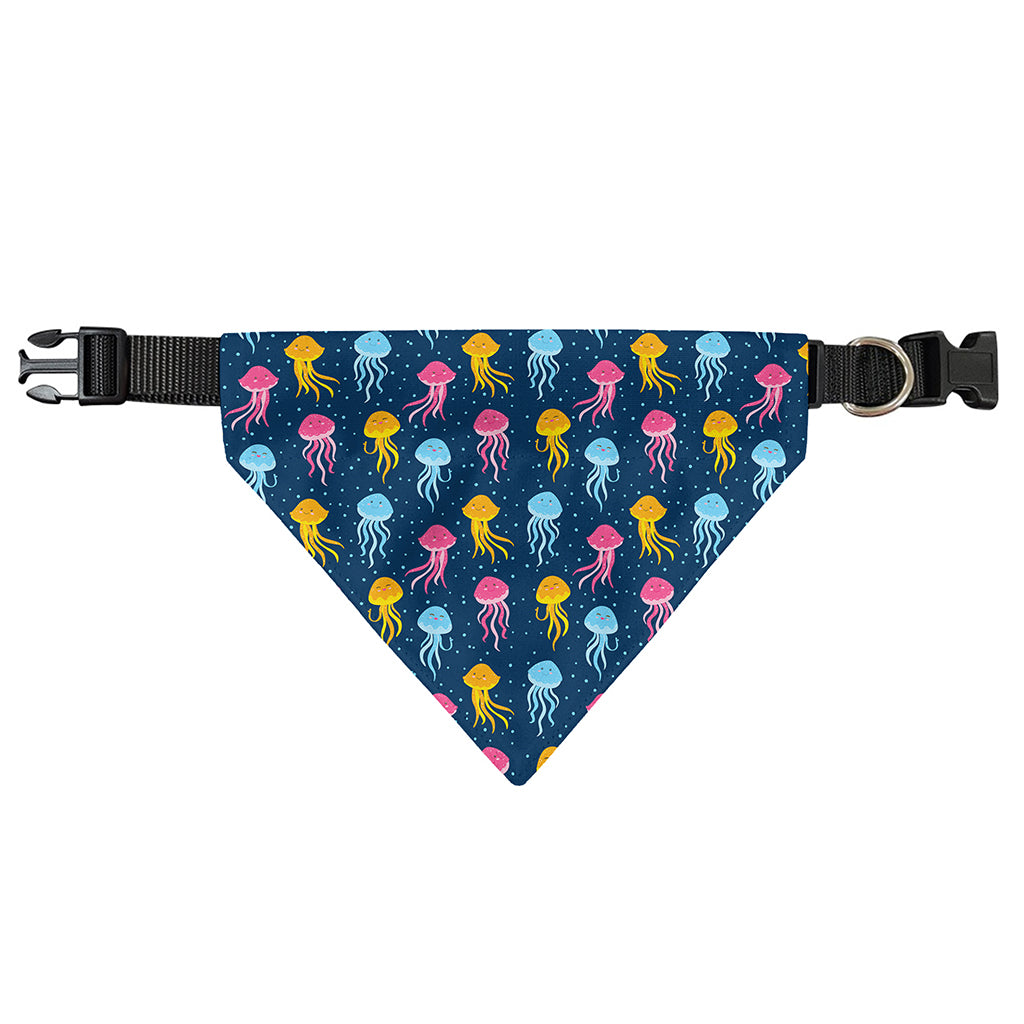 Cute Jellyfish Pattern Print Over The Collar Dog Bandana