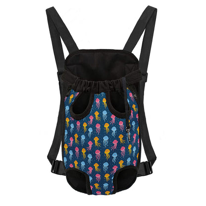 Cute Jellyfish Pattern Print Pet Carrier Backpack