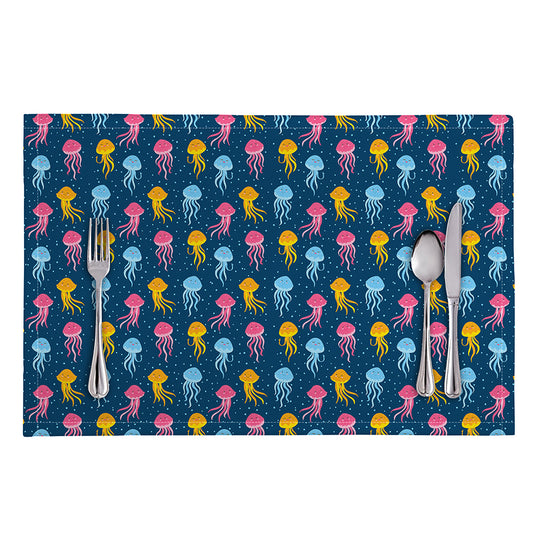 Cute Jellyfish Pattern Print Placemat