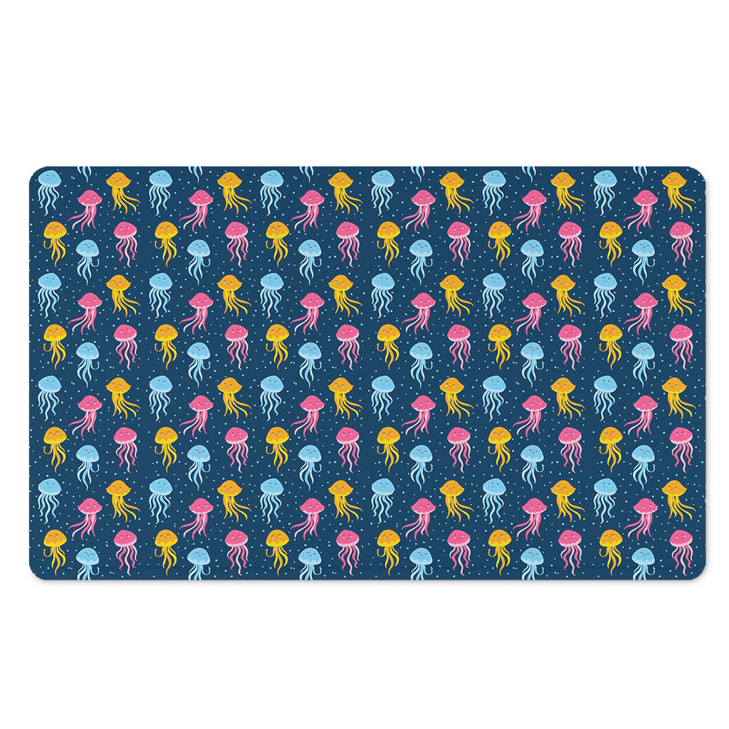 Cute Jellyfish Pattern Print Polyester Doormat