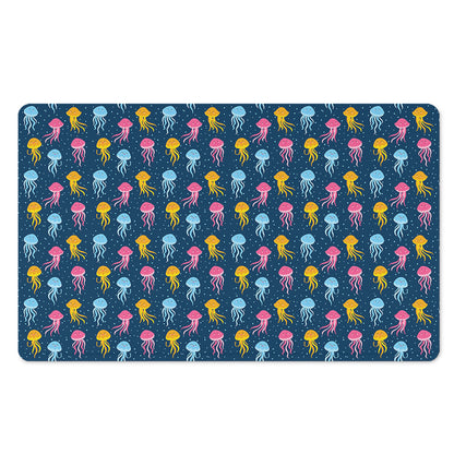 Cute Jellyfish Pattern Print Polyester Doormat
