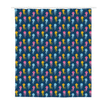 Cute Jellyfish Pattern Print Polyester Shower Curtain