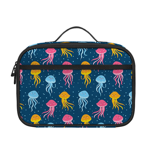 Cute Jellyfish Pattern Print Portable Lunch Bag