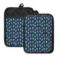 Cute Jellyfish Pattern Print Pot Holders With Pocket