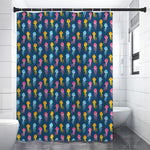 Cute Jellyfish Pattern Print Premium Shower Curtain