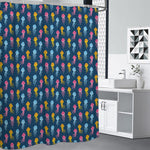 Cute Jellyfish Pattern Print Premium Shower Curtain