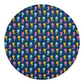 Cute Jellyfish Pattern Print Round Blanket
