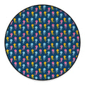 Cute Jellyfish Pattern Print Round Floor Mat