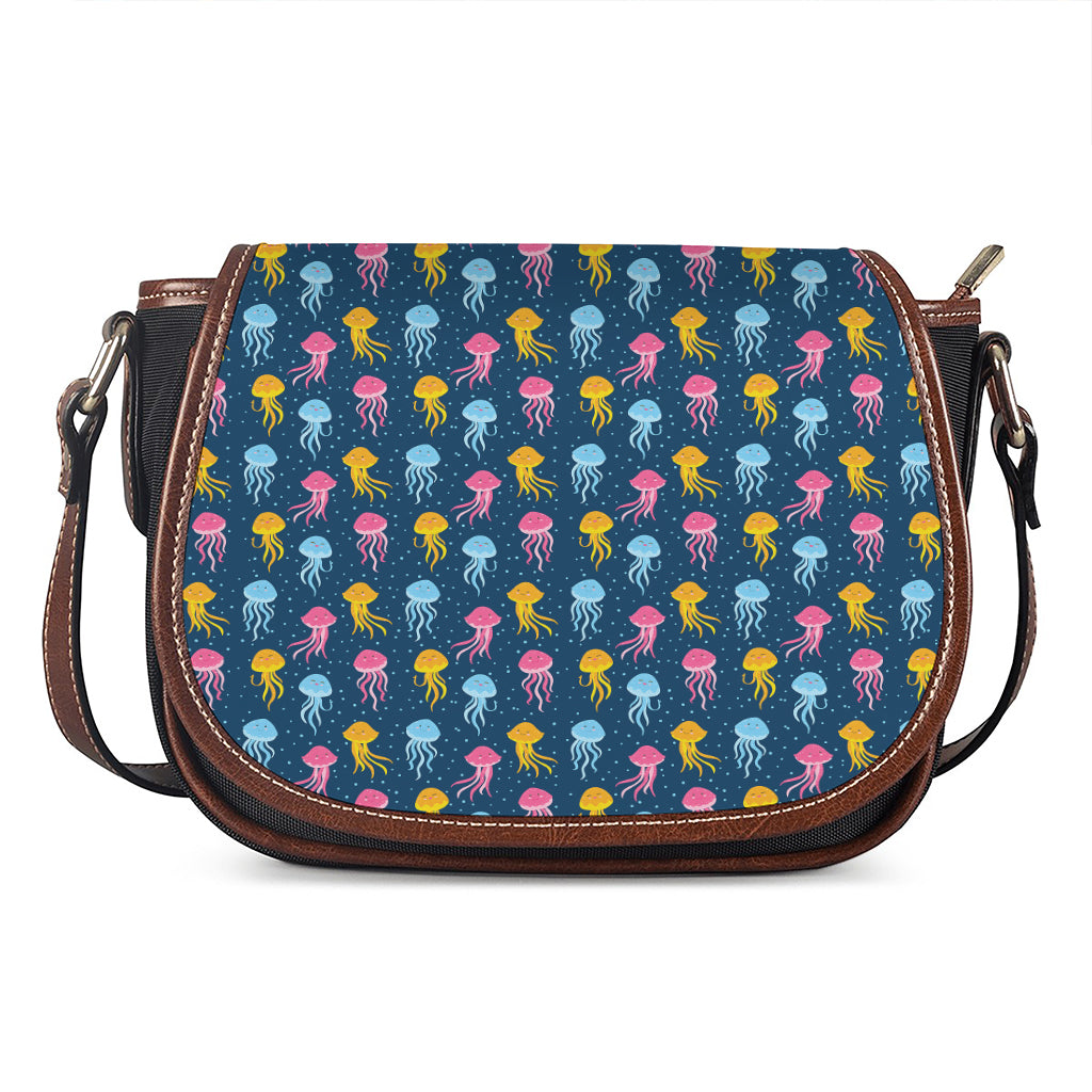 Cute Jellyfish Pattern Print Saddle Bag