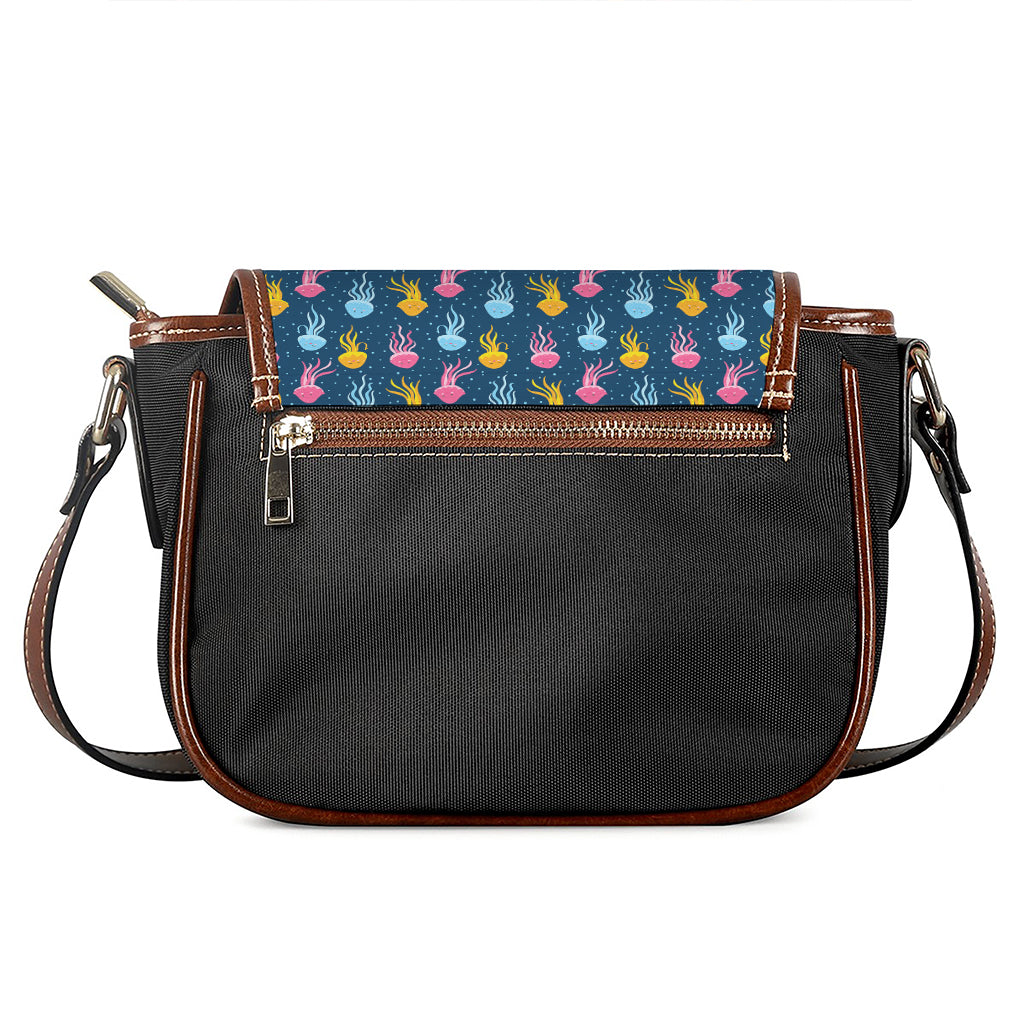 Cute Jellyfish Pattern Print Saddle Bag
